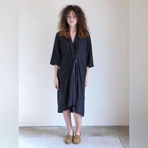 NWT Miranda Bennett Studio | O’Keeffe Dress in Black Rayon